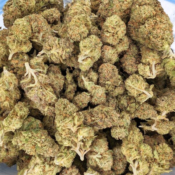 A image of buds in a bag zoomed in