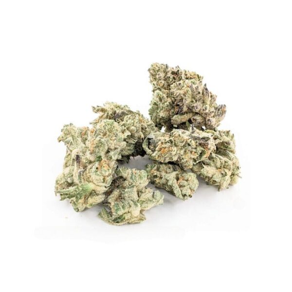 Image of Black Cherry Funk buds on a white background