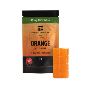 Jelly Bomb 80mg THC Sativa - Orange